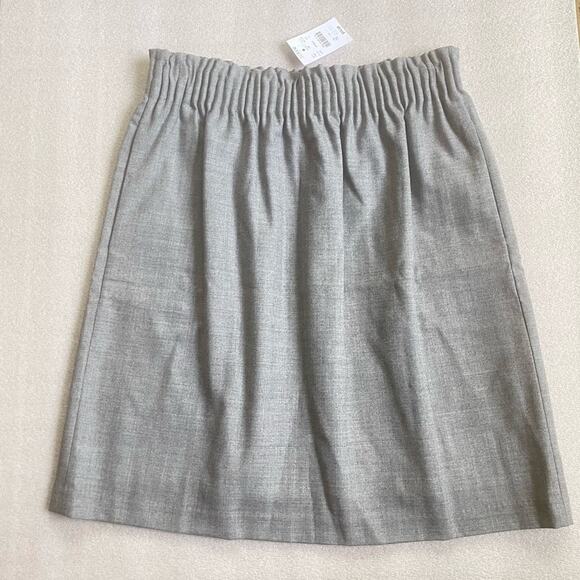 J. Crew Gray Sidewalk Wool Blend Mini Skirt Size 2 - Picture 7 of 7